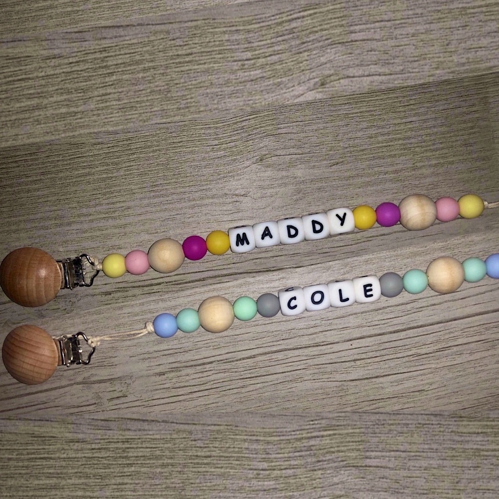 Personalized Pacifier Clips